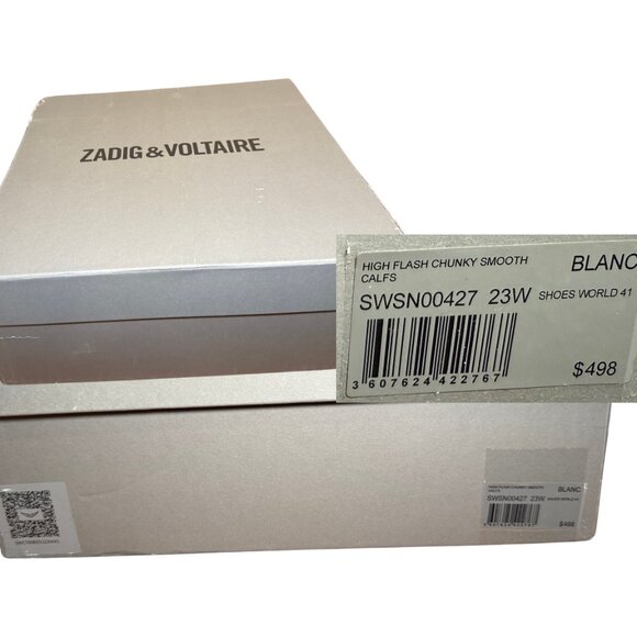 Zadig & Voltaire ZV1747 High Flash High-Top Platform Sneakers New in Box - Picture 10 of 11